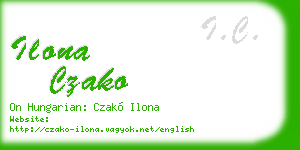 ilona czako business card